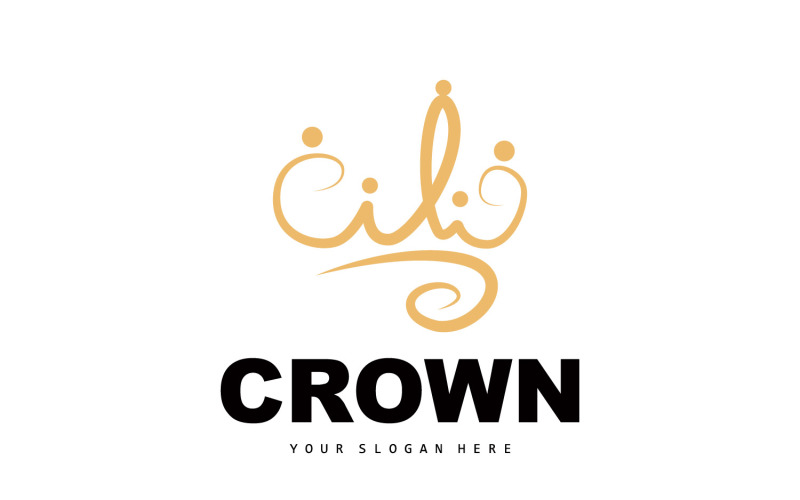 Crown logo design simple beautiful luxuryV6 Logo Template