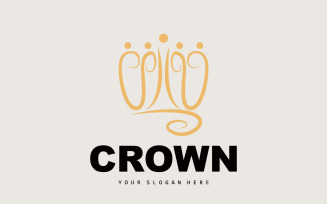 Crown logo design simple beautiful luxuryV7