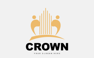 Crown logo design simple beautiful luxuryV9