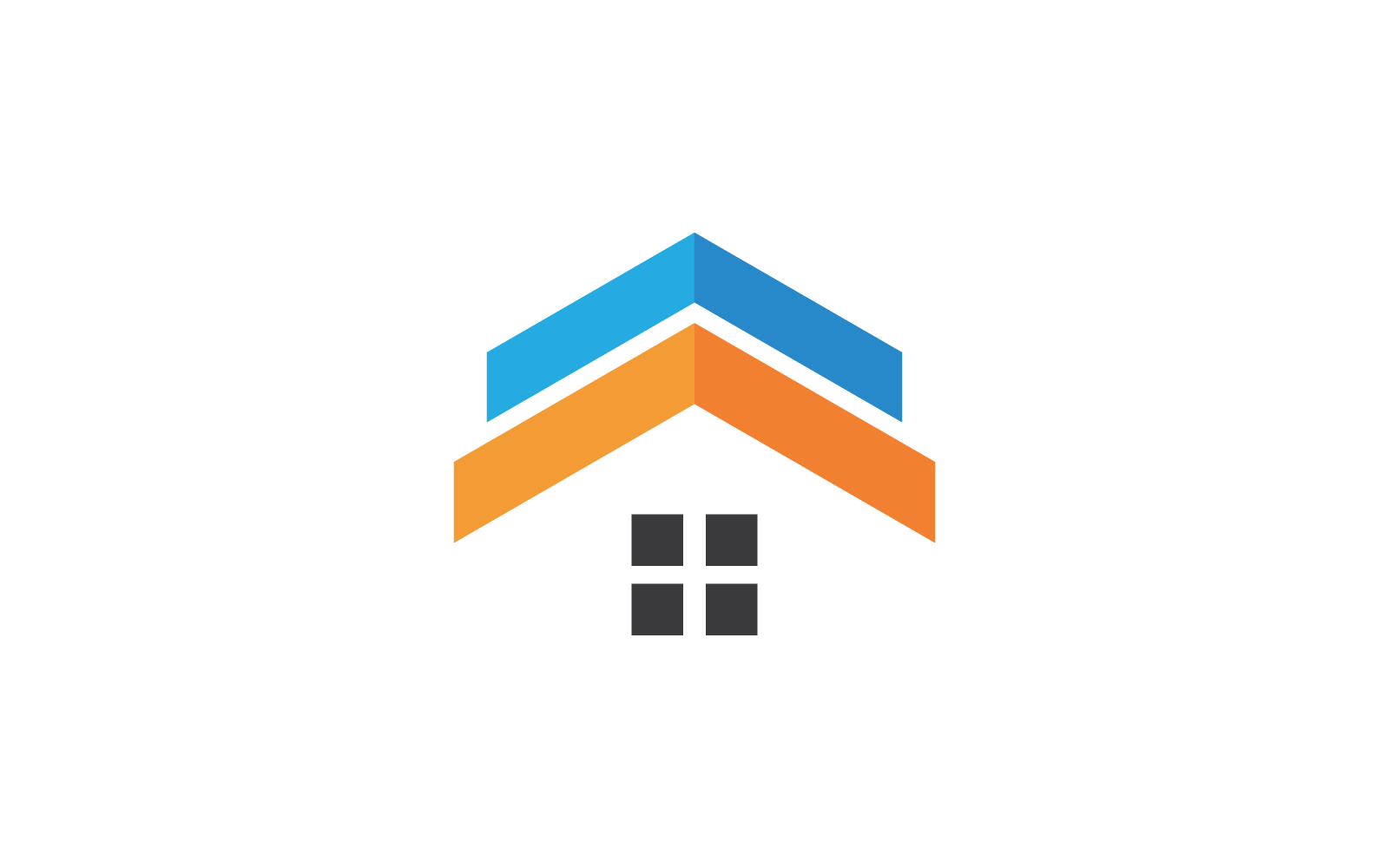 Design de logotipo de ilustração de propriedade e construção residencial