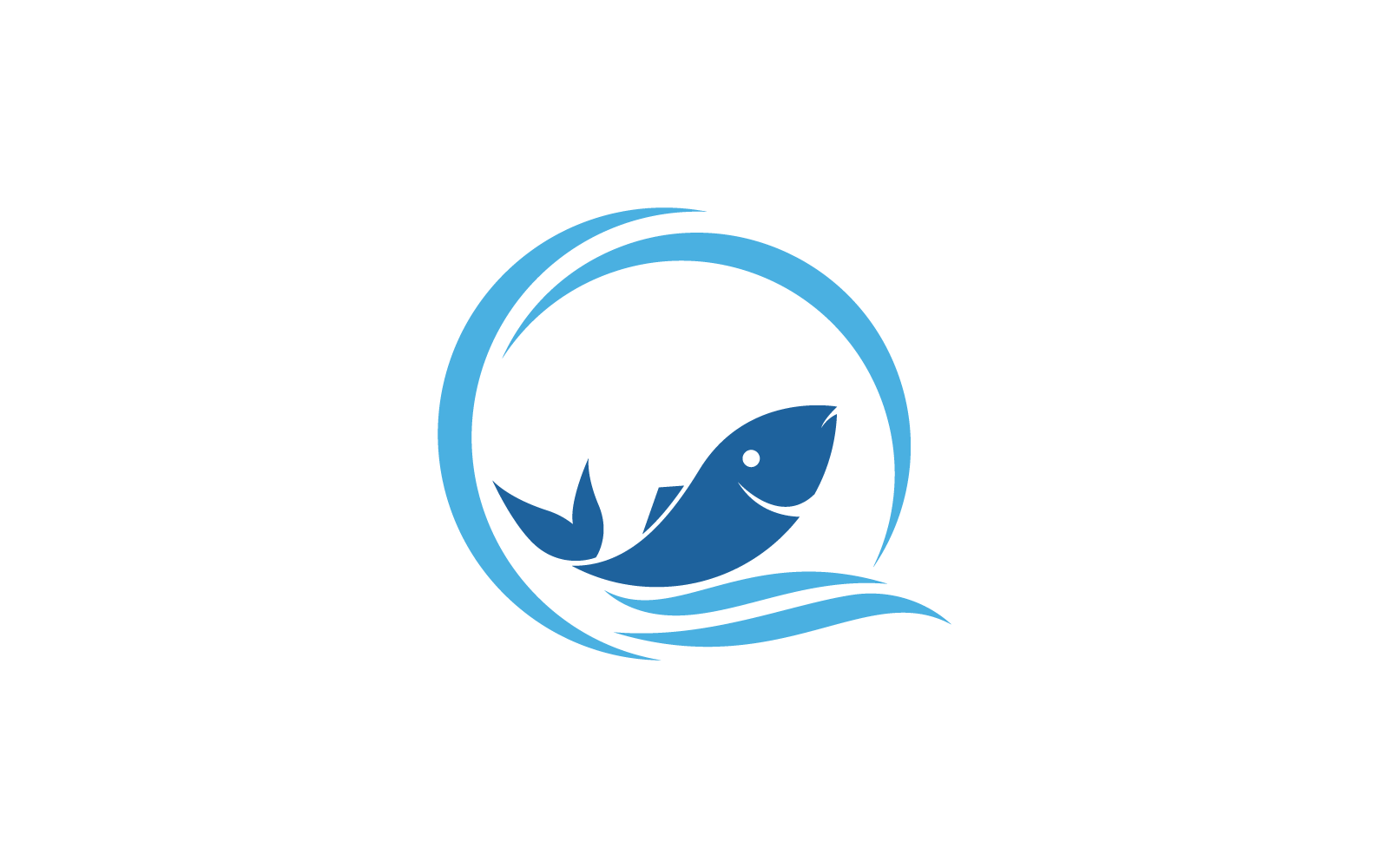Fisch-Illustrationslogo-Symbol-Vektor-Vorlagendesign