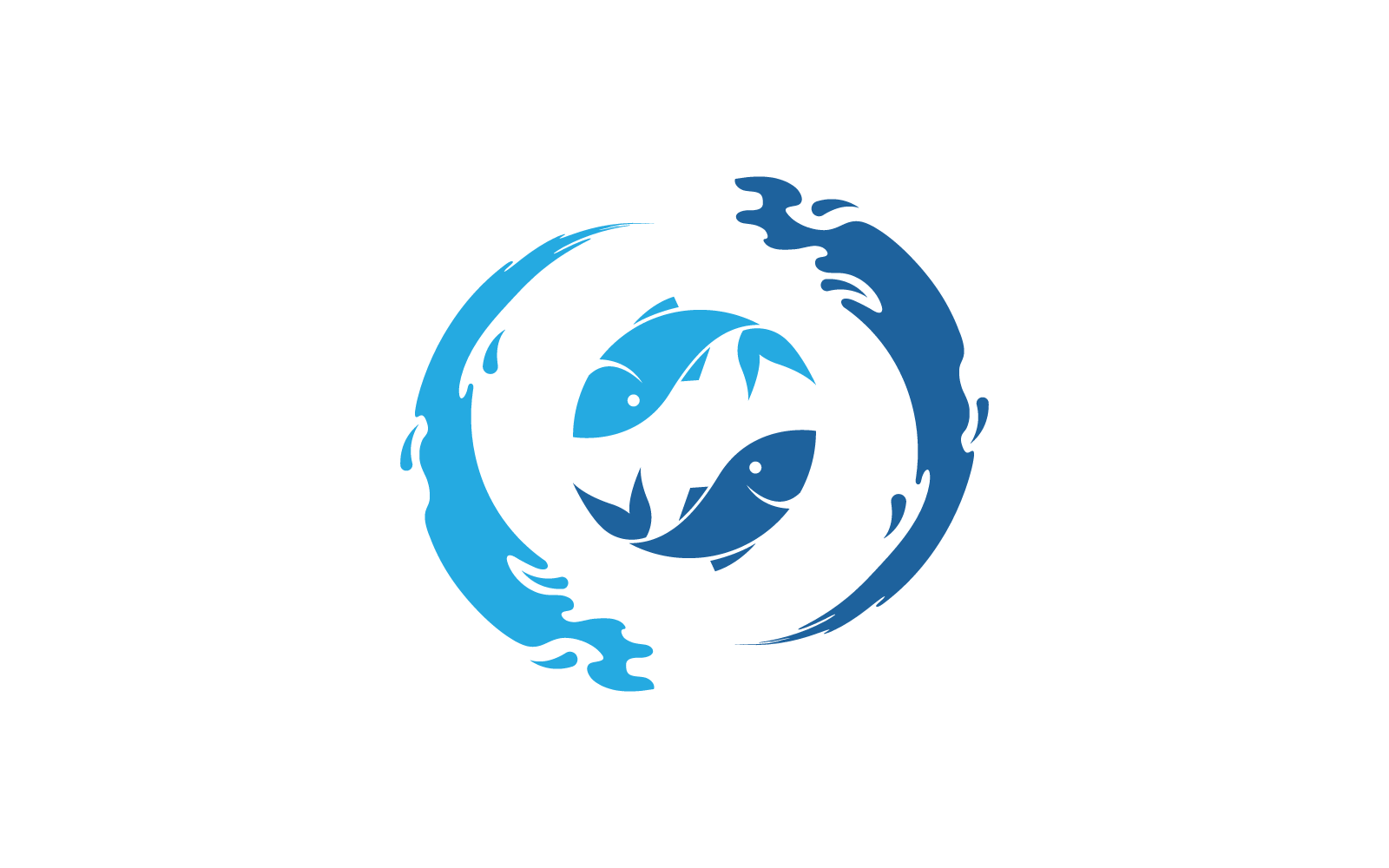 Fish illustration design logo vector template