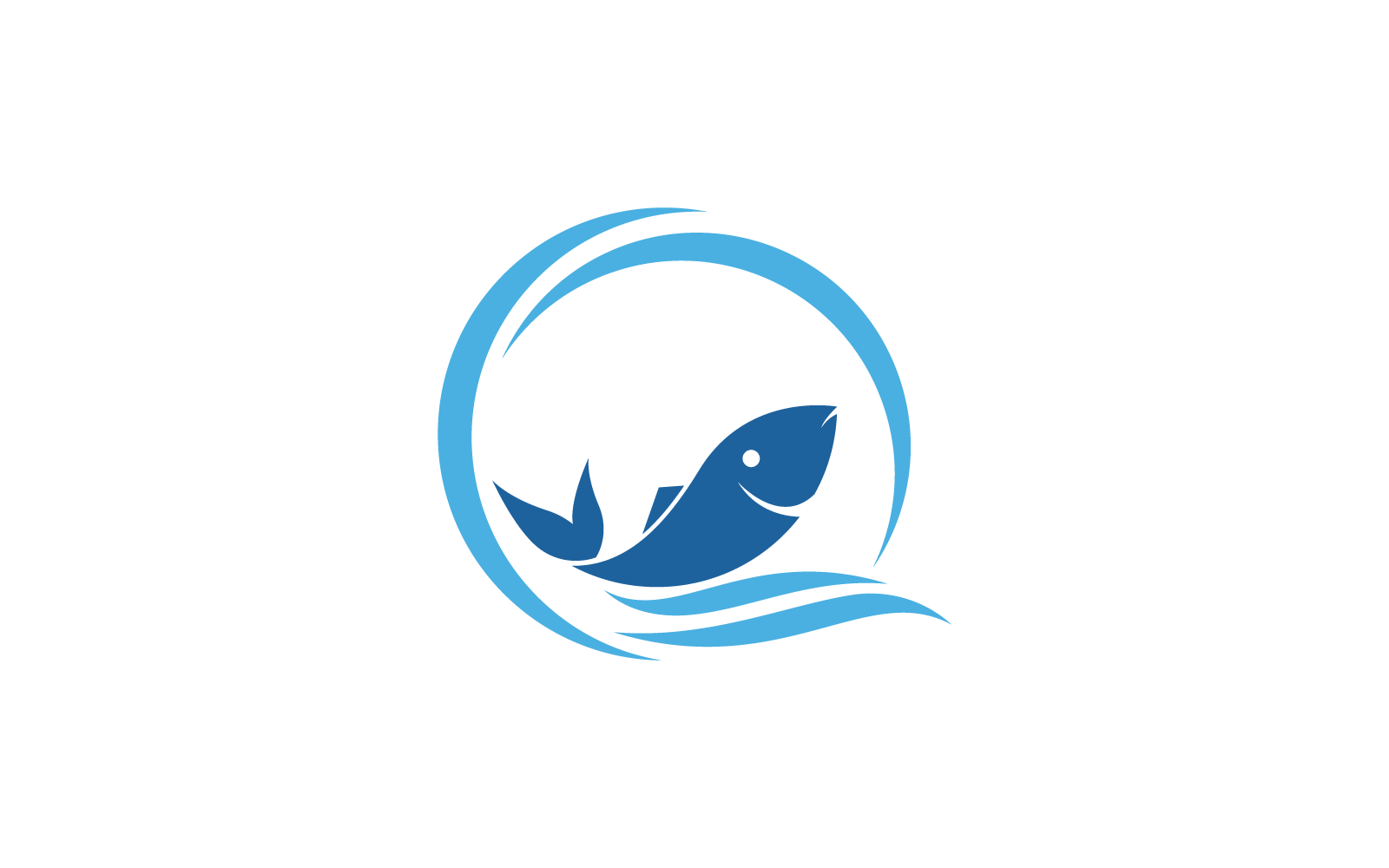 Fish illustration logo icon vector template design