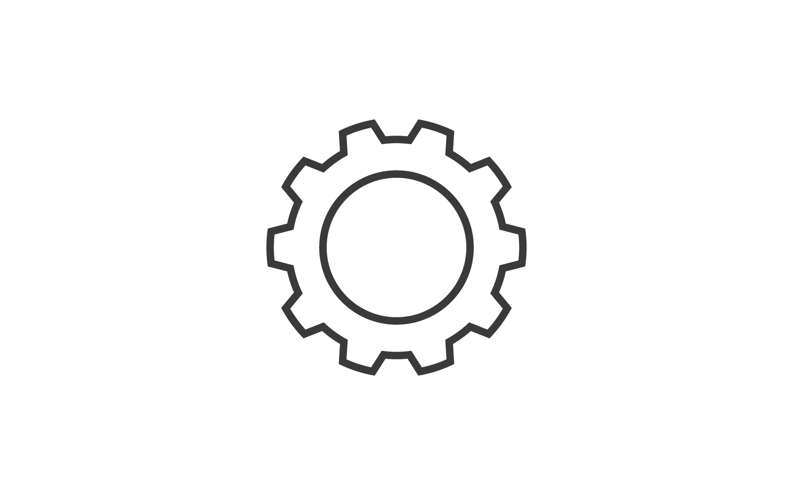 Gear teknologi logotyp illustration platt design vektor
