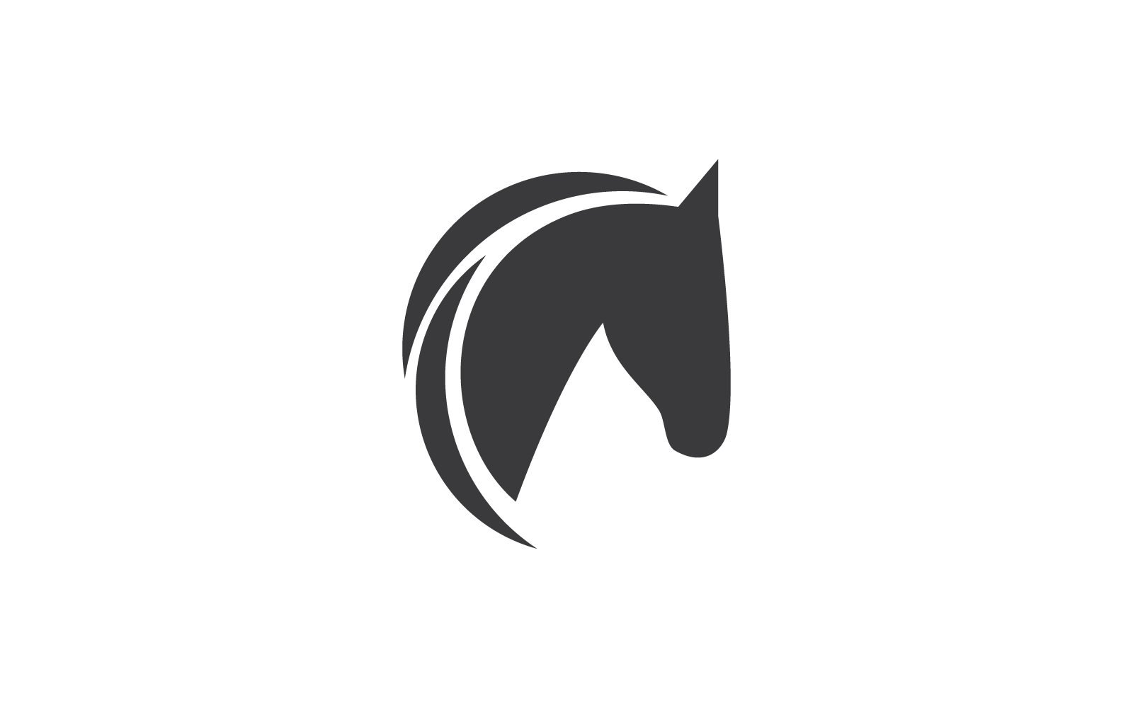 Horse logo vector flat design template