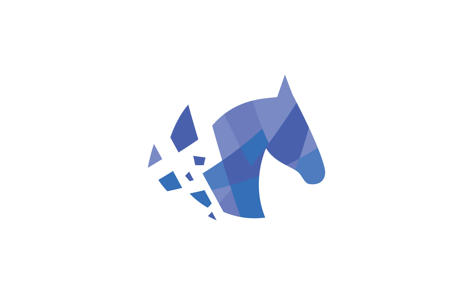 Horse pixel style logo design