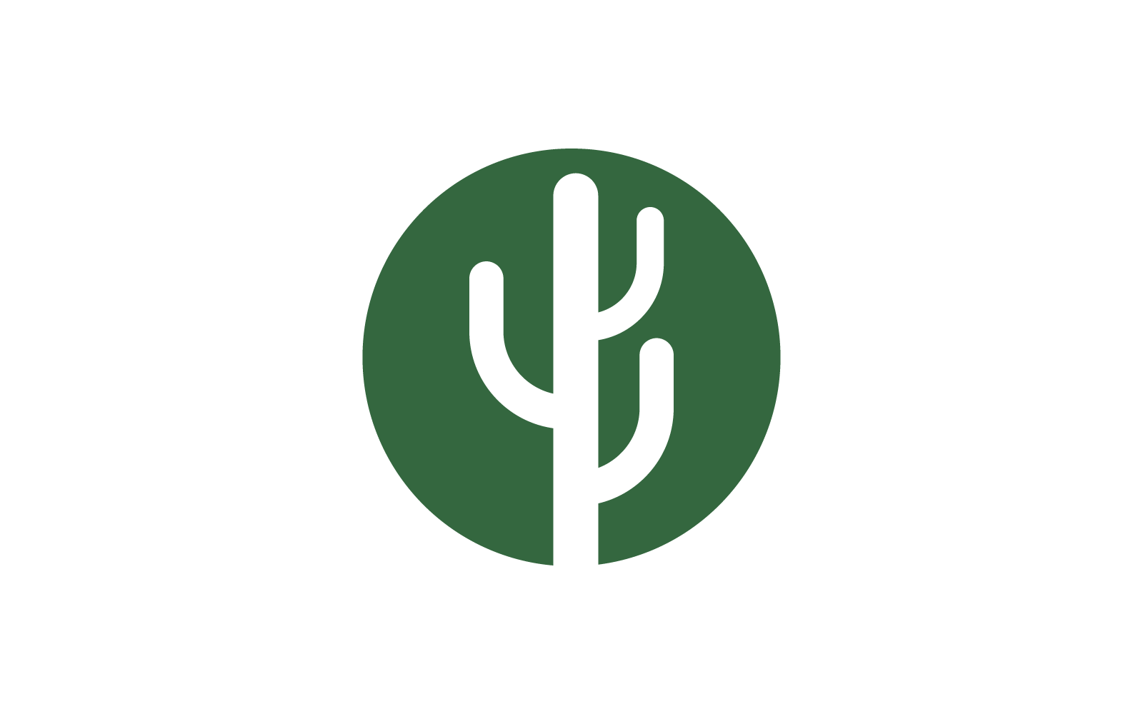 Ilustración de diseño vectorial de plantilla de icono de logotipo de cactus