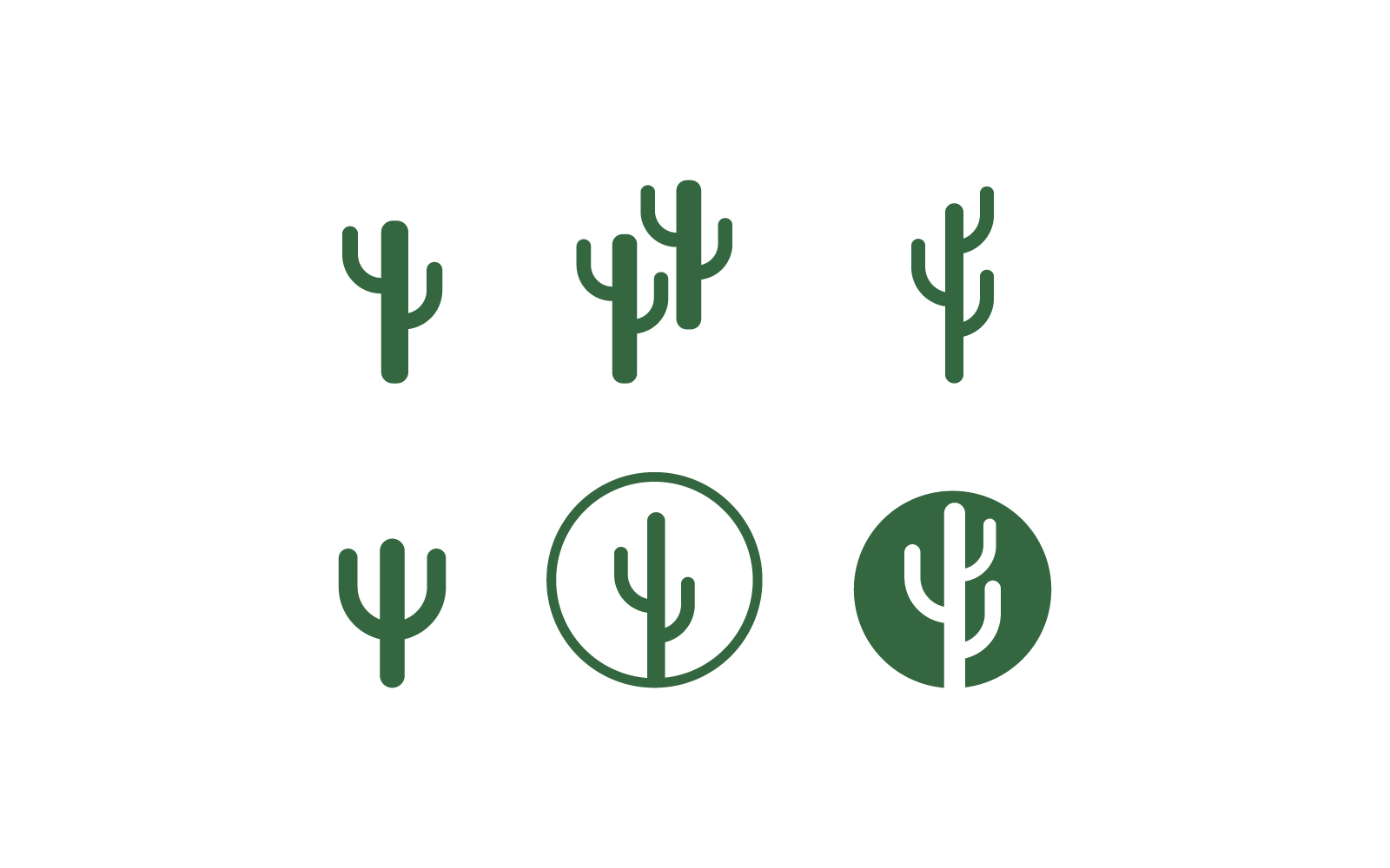 Ilustración de diseño vectorial de plantilla de logotipo de cactus