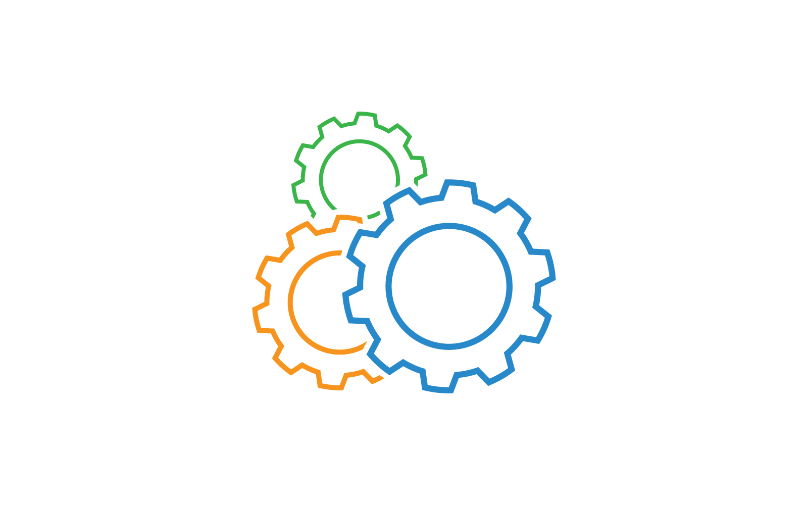 Ilustración de vector de icono de logotipo de tecnología de engranaje