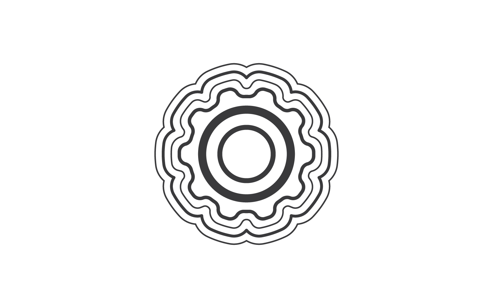 Línea de ornamento musulmán icono vector diseño plano