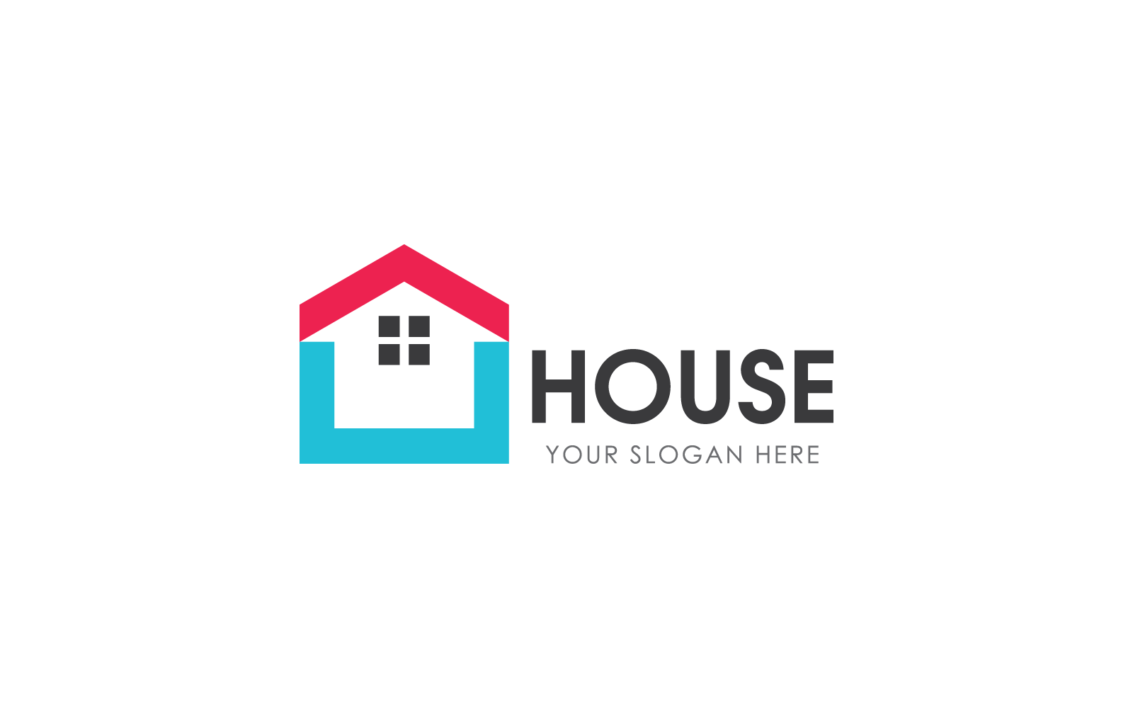 Logo-Designvorlage für Eigenheime und Baugewerbe