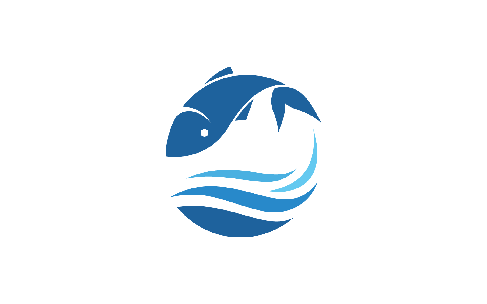 Plantilla de icono de logotipo de diseño de ilustración de pescado