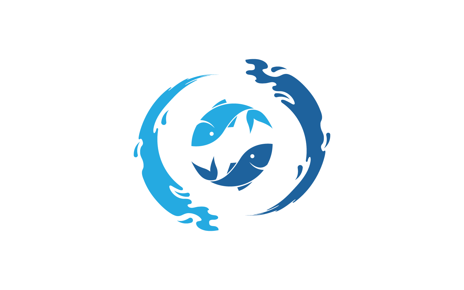 Plantilla vectorial del logotipo de diseño de ilustración de peces