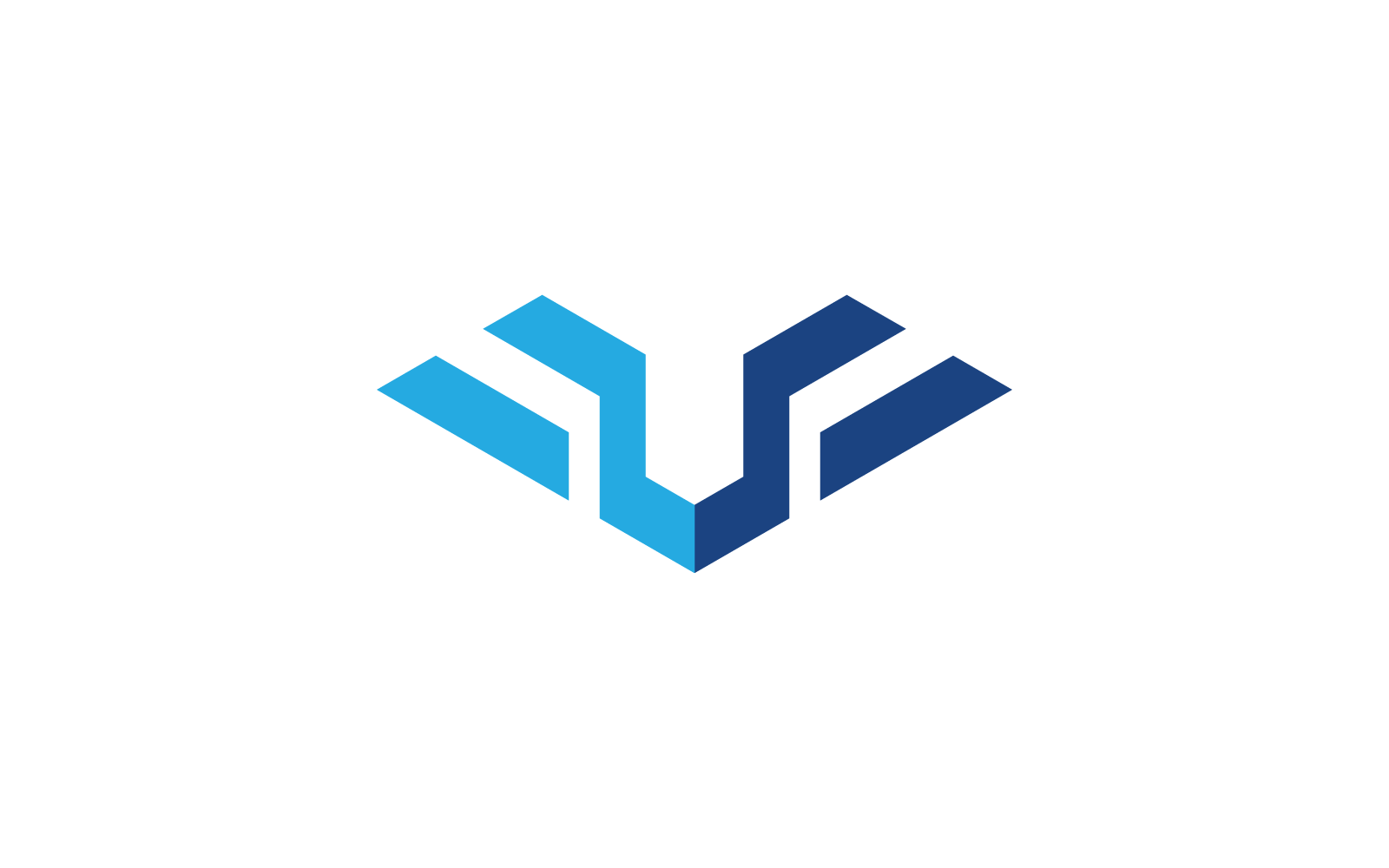 U initial Wing illustration logo vector design