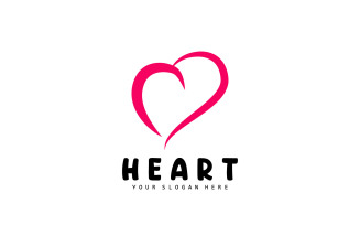 Heart Logo Love Design Valentine's Day V12