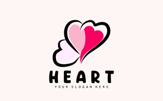 Heart Logo Love Design Valentine's Day V4