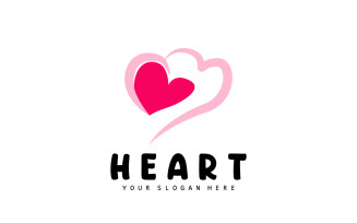 Heart Logo Love Design Valentine's Day V7