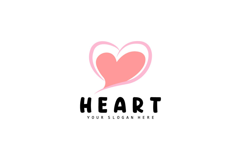 Heart Logo Love Design Valentine's DayV10 Logo Template