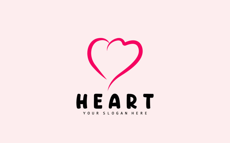 Heart Logo Love Design Valentine's DayV11 Logo Template