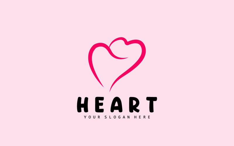 Heart Logo Love Design Valentine's DayV13 Logo Template