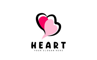 Heart Logo Love Design Valentine's DayV5