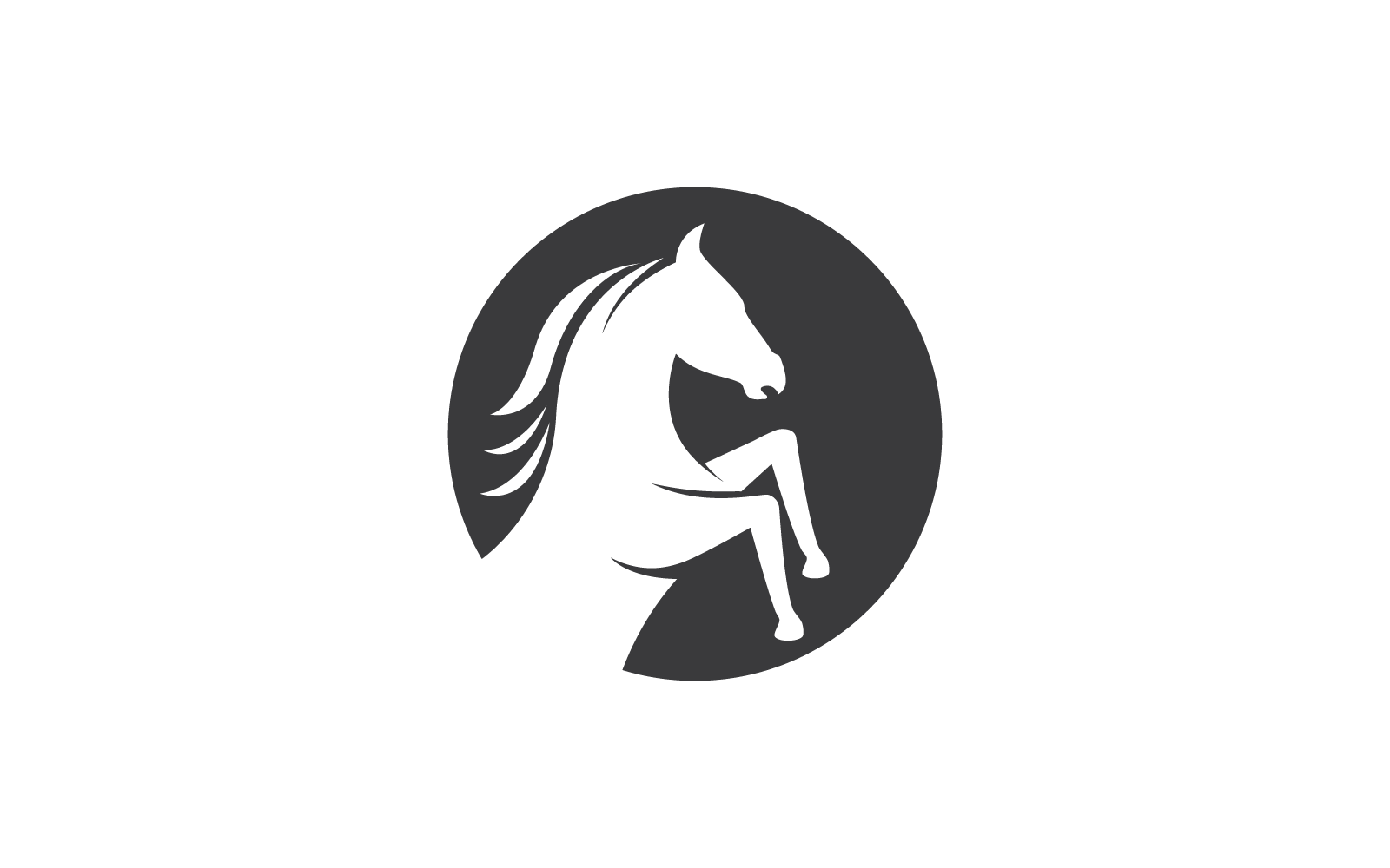 Horse icon logo vector flat design template