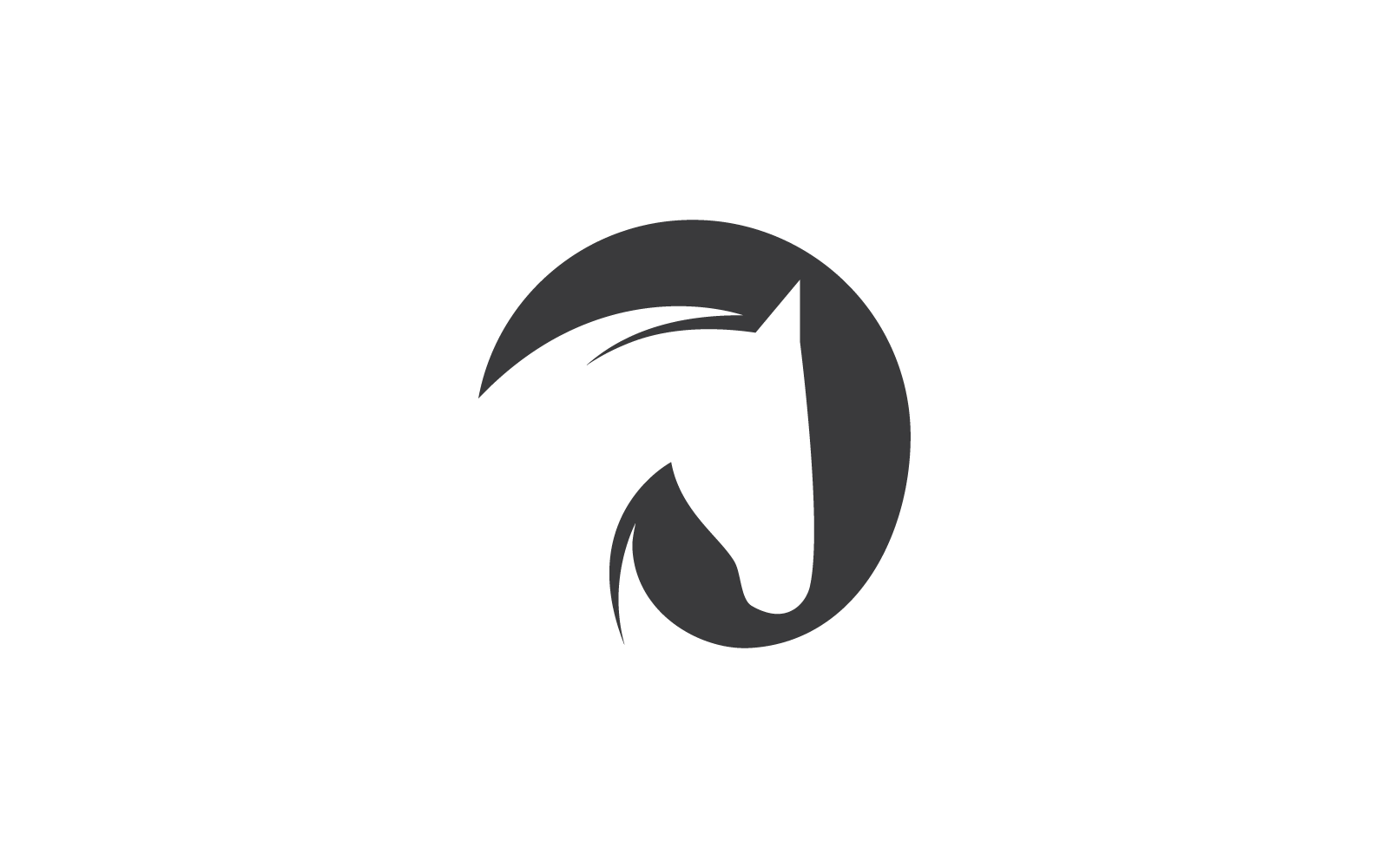 Horse logo icon vector flat design template