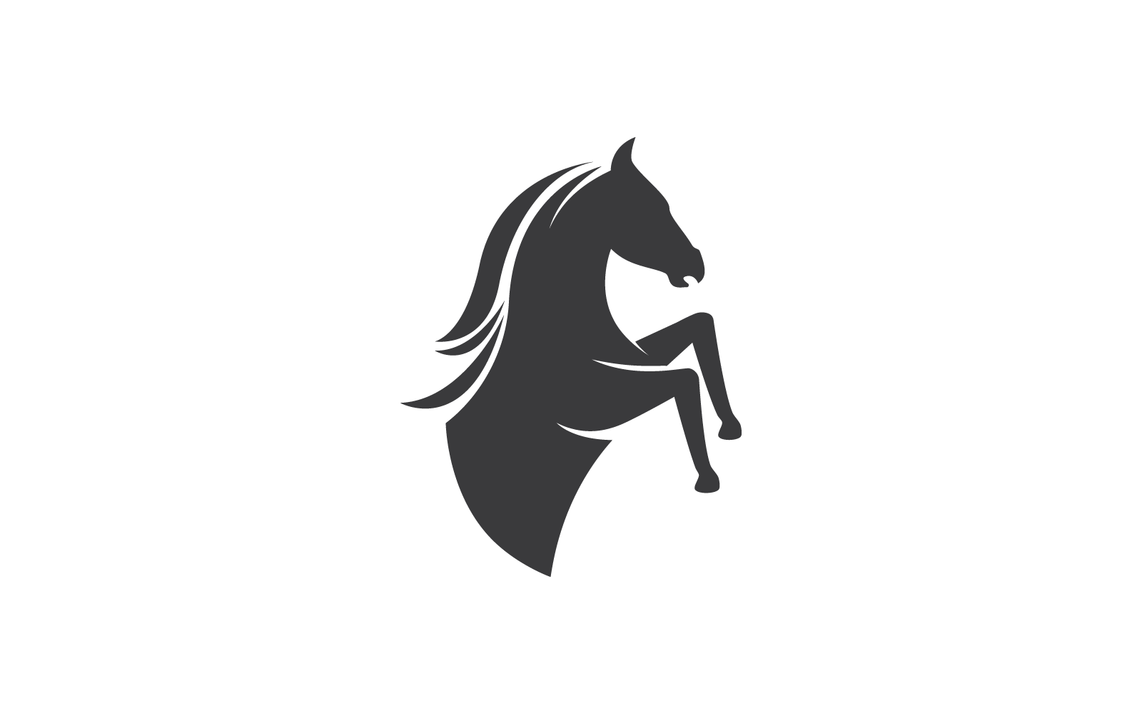 Pferd Illustration Logo Vektor flache Design-Vorlage