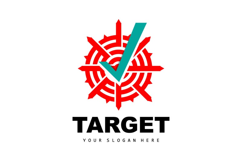 Target Logo Arrow Shooting DesignV7 Logo Template