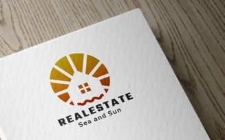 Beach Real Estate Logo Template