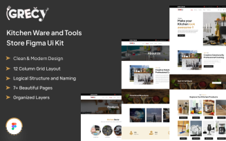 Grecy - Kitchen Ware and Tools Store Figma Ui Kit