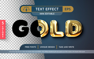5 Metal Editable Text Effects, Graphic Styles