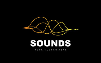 Sound Wave Logo Equalizer Design Music V9