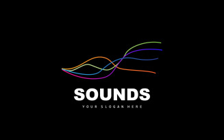 Sound Wave Logo Equalizer Design MusicV12