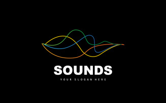 Sound Wave Logo Equalizer Design MusicV14