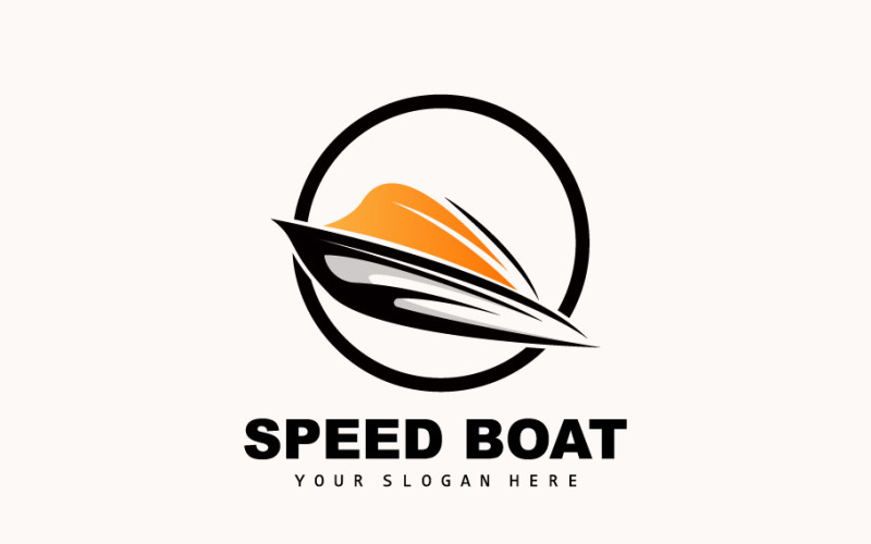 Speedboat logo vector sea ship design V11 Logo Template