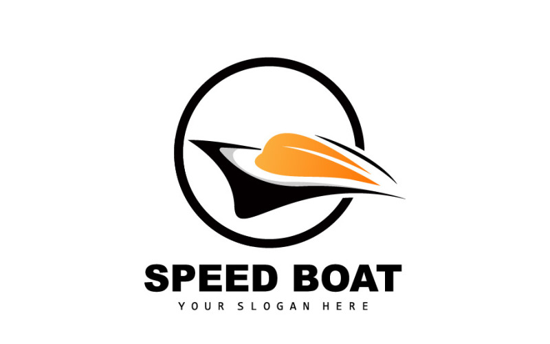 Speedboat logo vector sea ship design V12 Logo Template