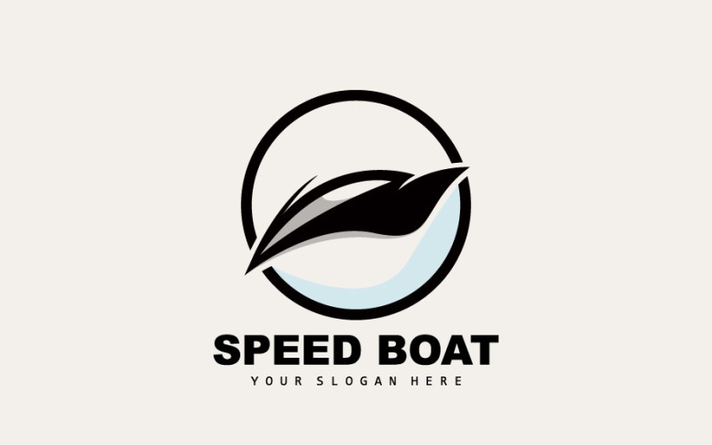 Speedboat logo vector sea ship design V13 Logo Template