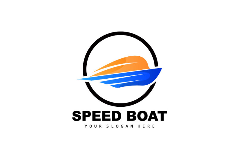 Speedboat logo vector sea ship design V16 Logo Template