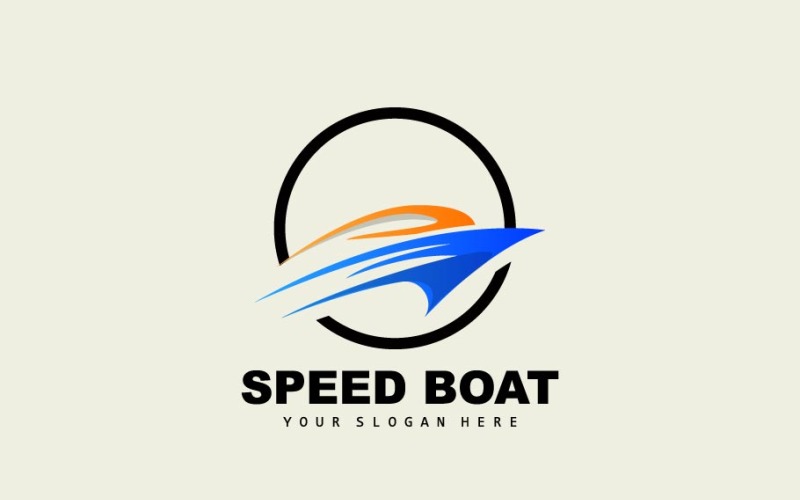 Speedboat logo vector sea ship design V17 Logo Template