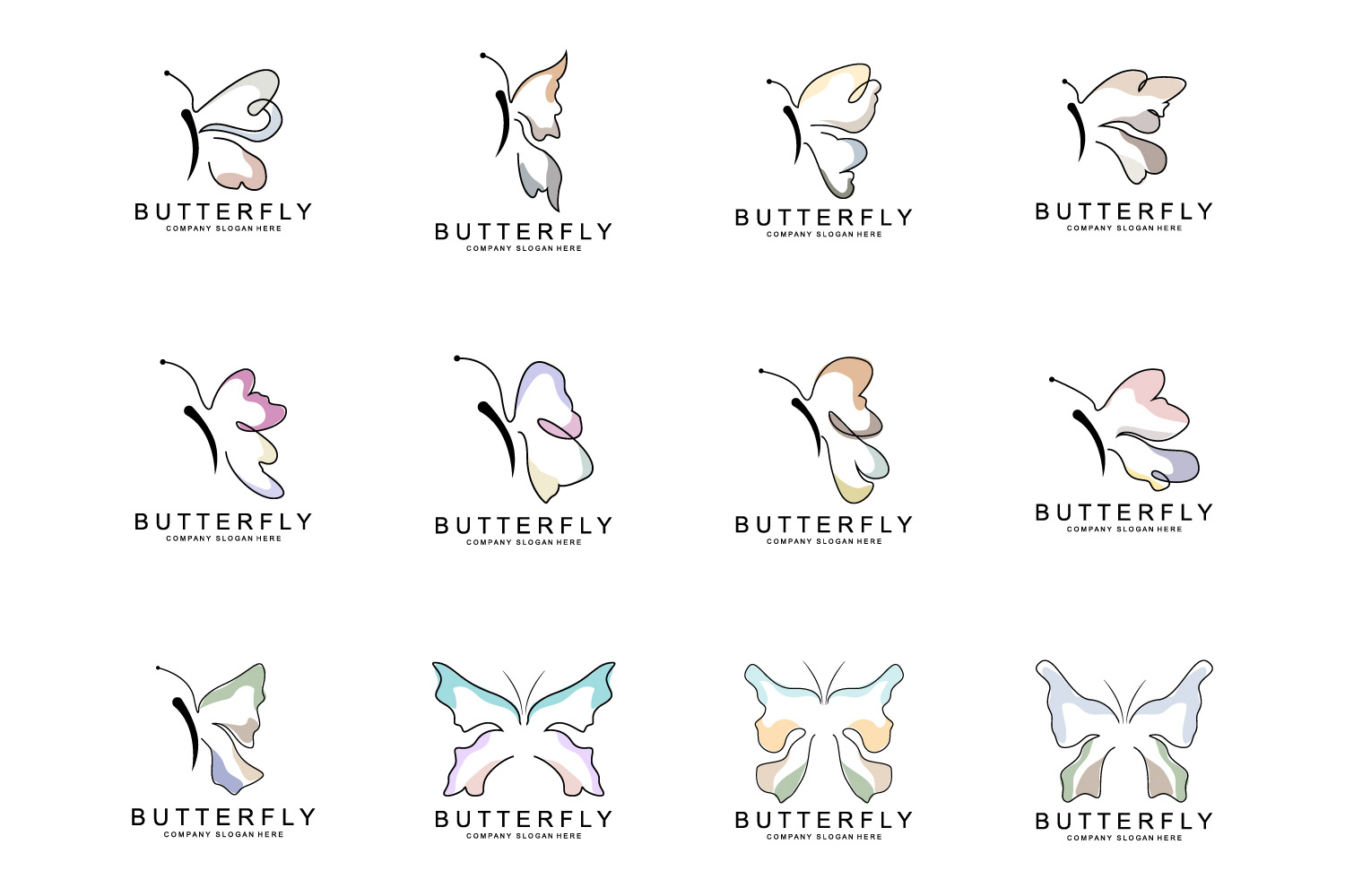 Kit Graphique #405908 Wing Butterfly Divers Modles Web - Logo template Preview