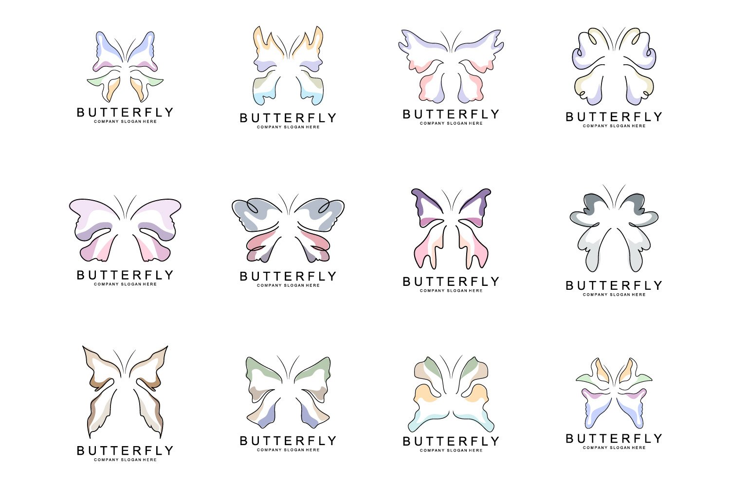 Kit Graphique #405909 Wing Butterfly Divers Modles Web - Logo template Preview