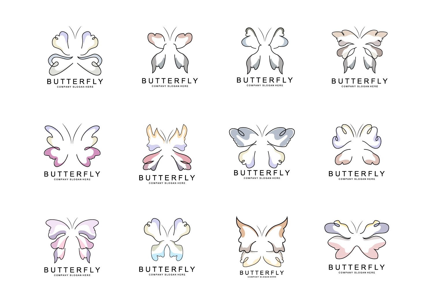 Kit Graphique #405911 Wing Butterfly Divers Modles Web - Logo template Preview