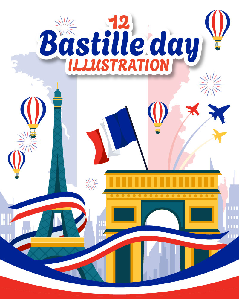 Template #405981 Bastille Day Webdesign Template - Logo template Preview