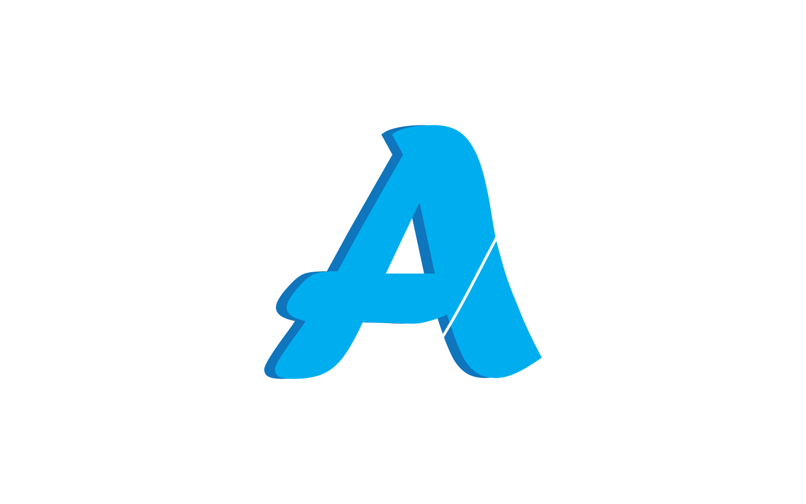 A initial letter flat design logo template