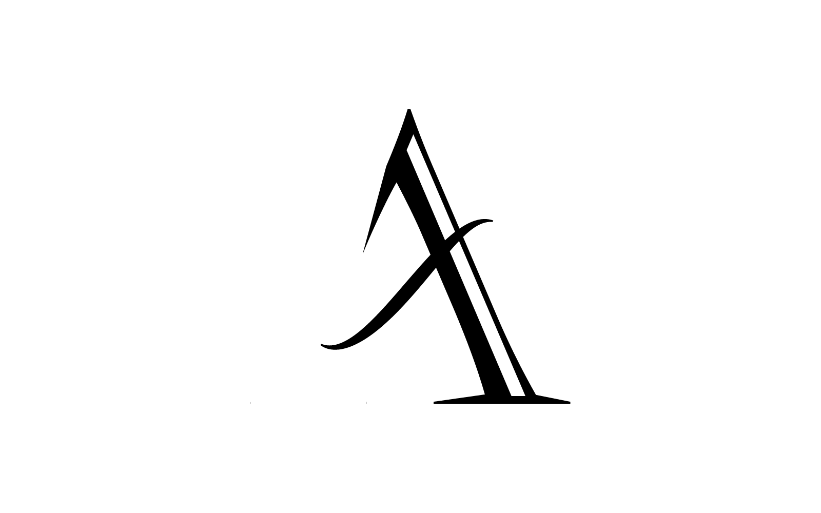 A initial letter logo flat design template
