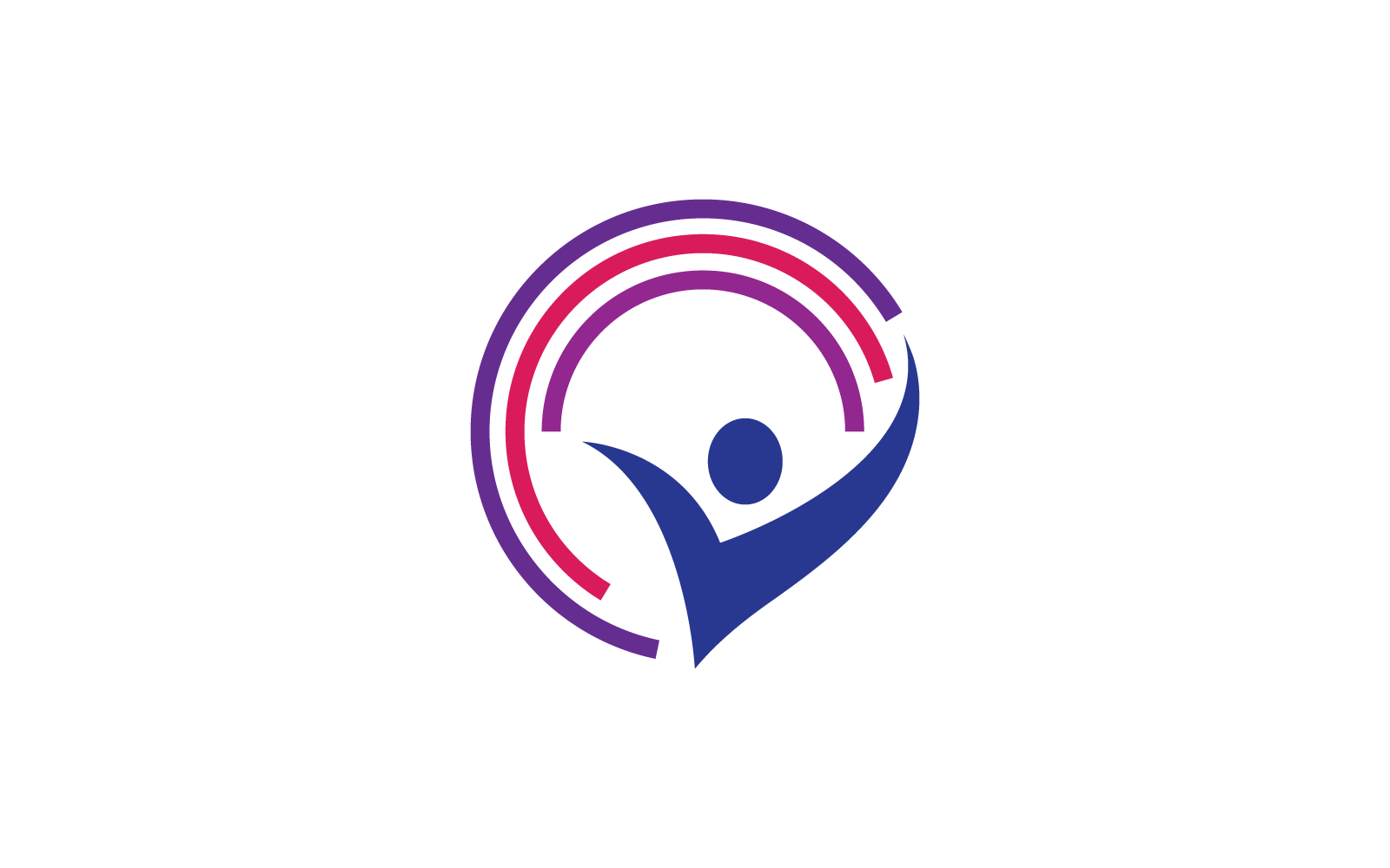 Başarılı insanlar illüstrasyon tasarımı logo şablonu