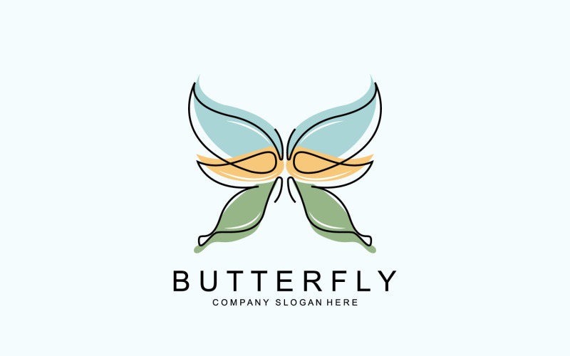 Butterfly logo vector beautiful flying animal v11 Logo Template