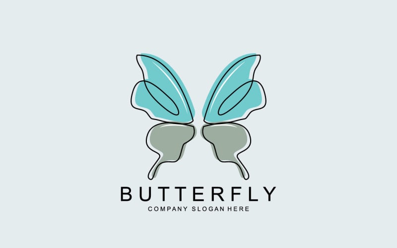 Butterfly logo vector beautiful flying animal v6 Logo Template
