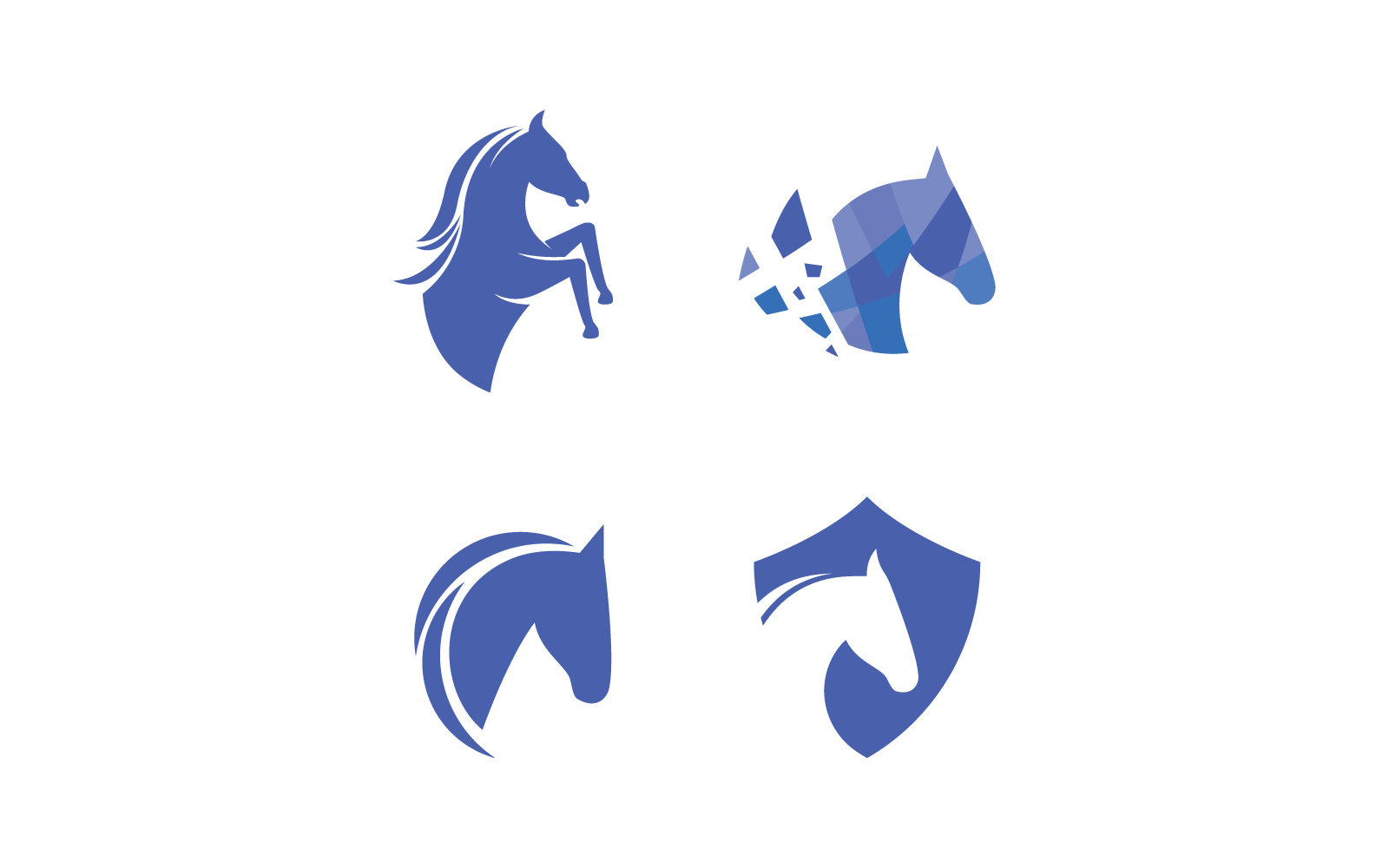 Horse illustration logo vector design template